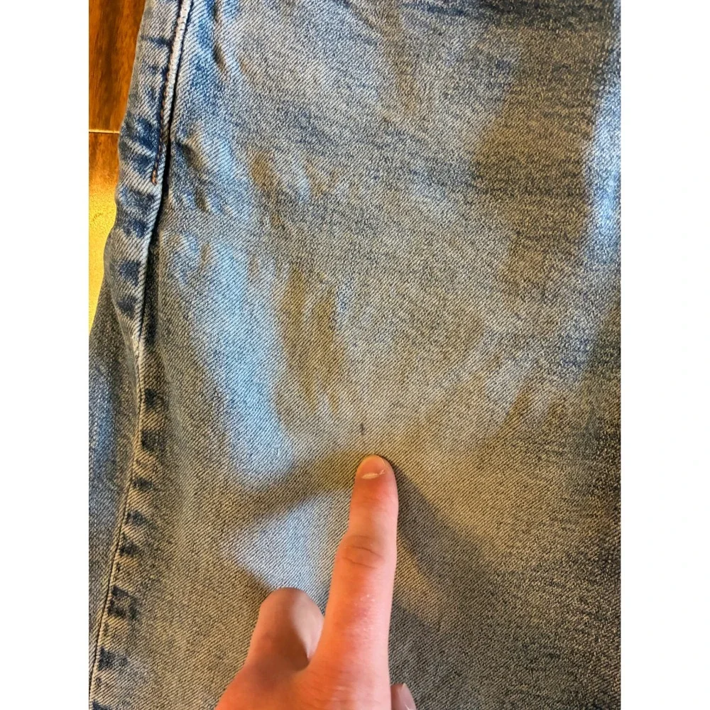 Levis 541 Athletic Taper‎ Jeans Mens 36x32 Light Wash Distressed Blue Denim 3423